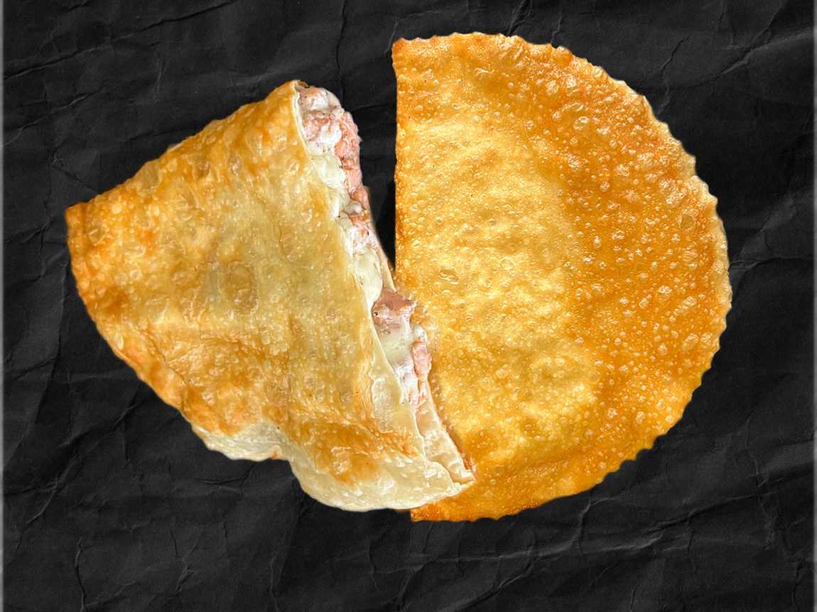 Чебурек с красной рыбой