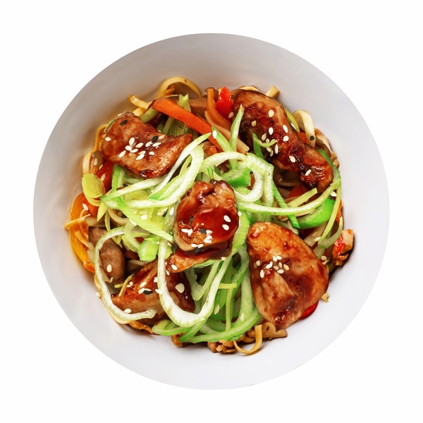 Лапша удон с курицей