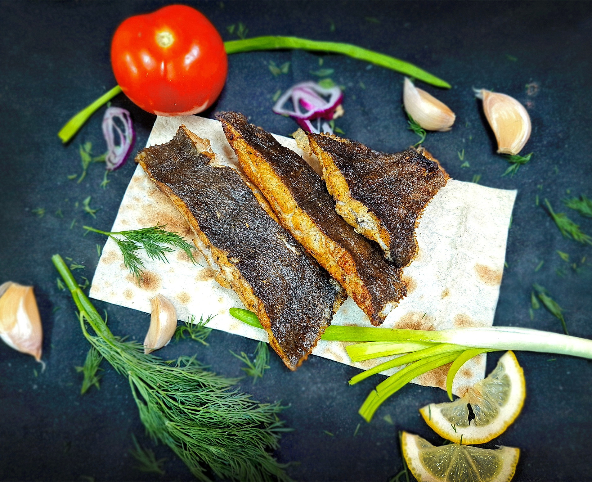 Шашлык из камбалы
