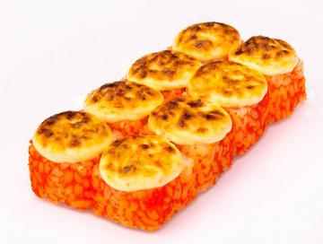 Запеченный ролл с копченым лососем