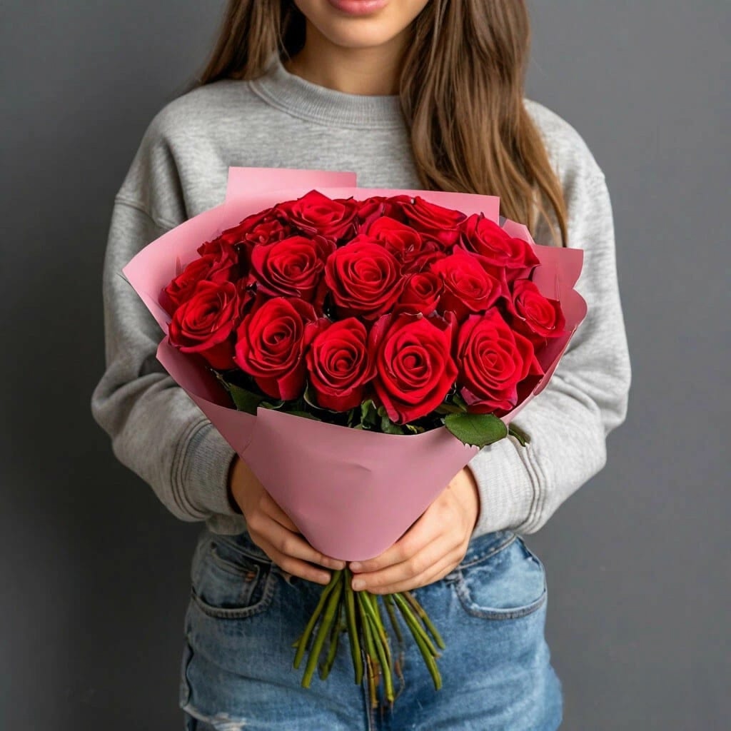 Букет Красной розы 15 шт