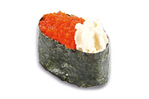 Гункан с икрой и сливочным сыром