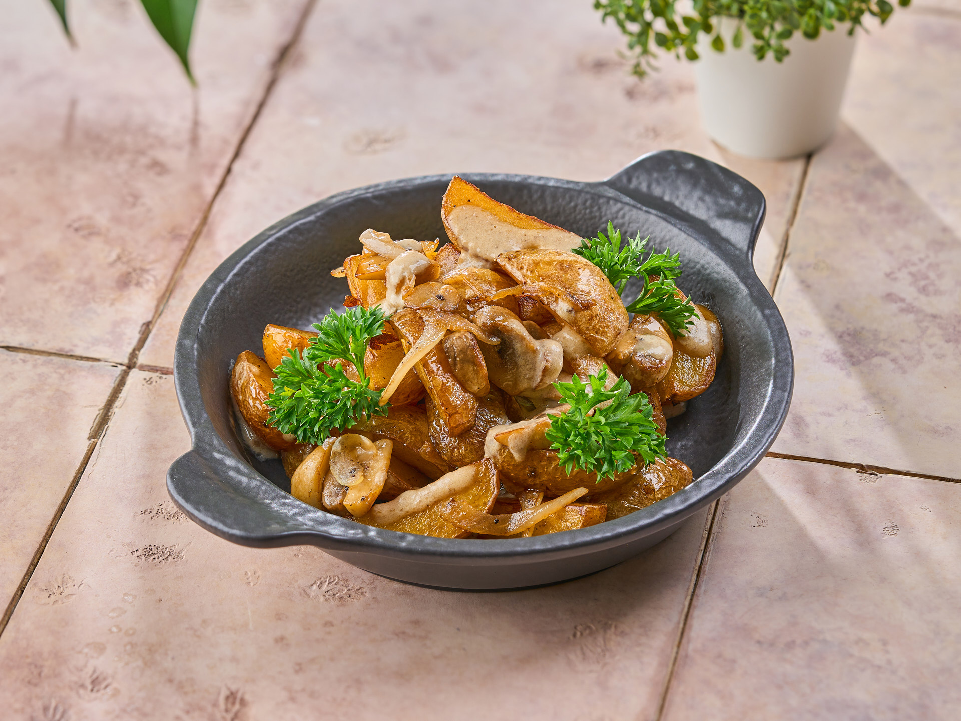 Картофель с грибами