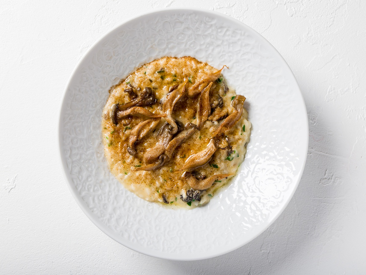 Ризотто с белыми грибами и трюфельным маслом