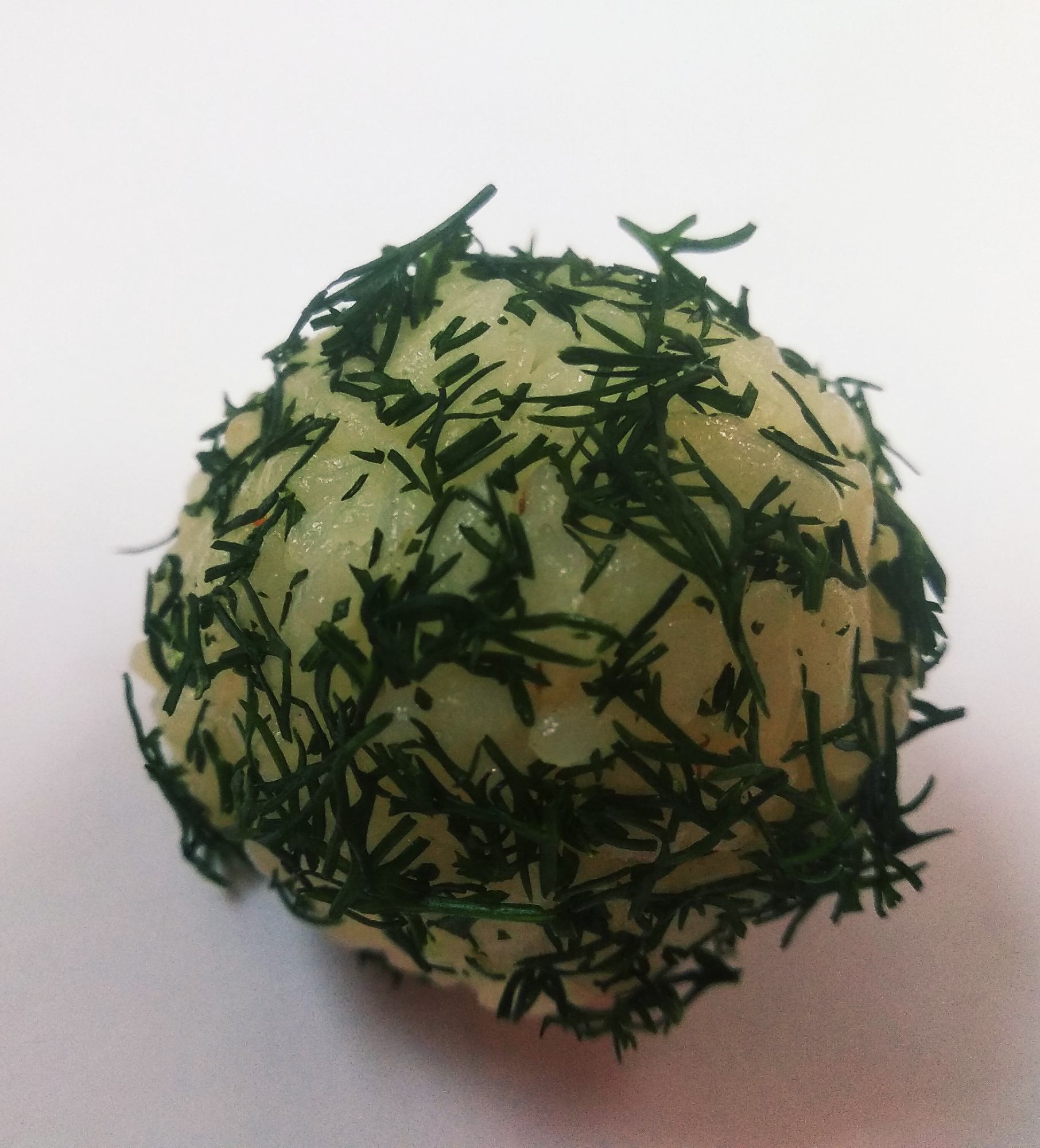 Ежик холодный. Сливочный сыр, укроп