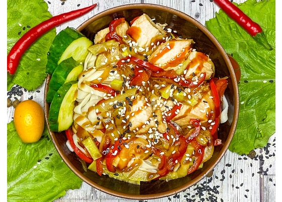 Лапша с курицей