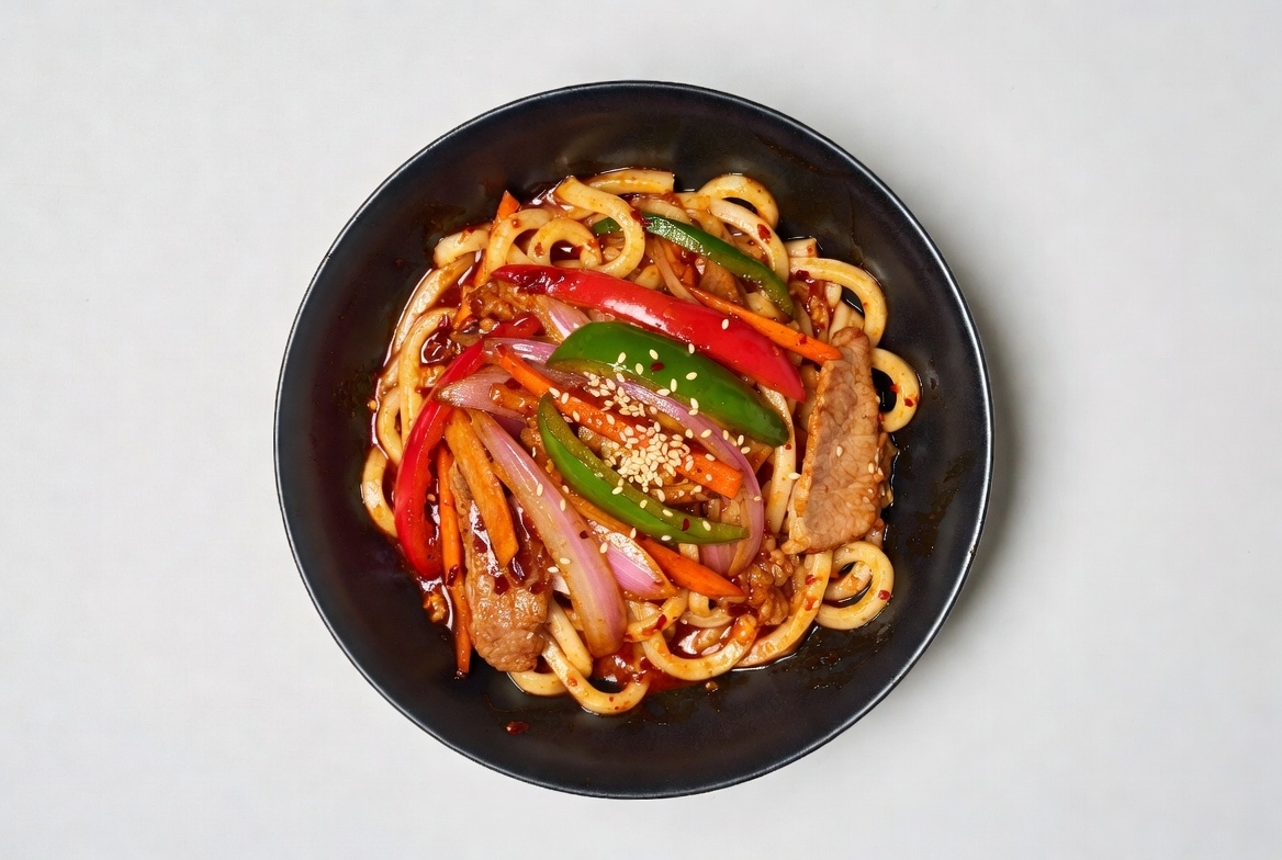 Удон со свининой в соусе Сладкий Чили