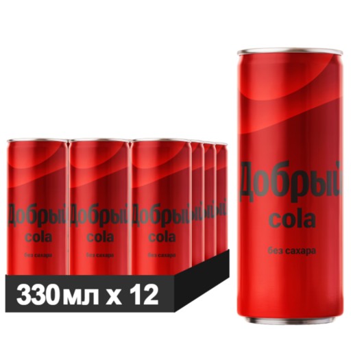 Добрый Кола Без Сахара 0.33л