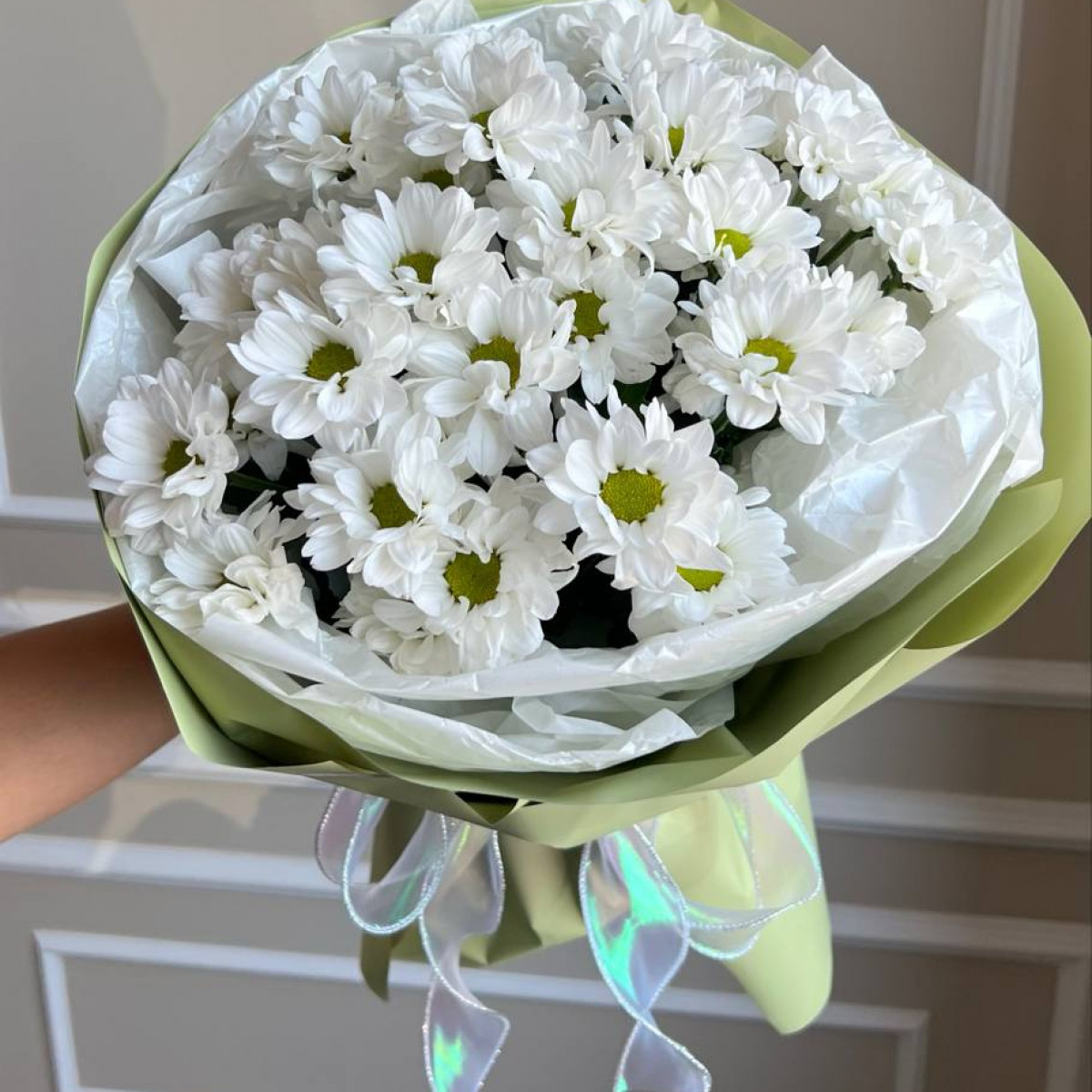 Моно букет из хризантем (предзаказ)