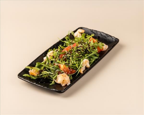 Рукола с креветками