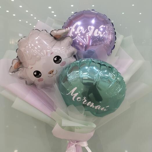 Букет для ребенка из шариков "Сияй"