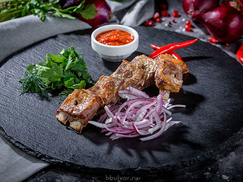 Шашлык из бараньих рёбрышек