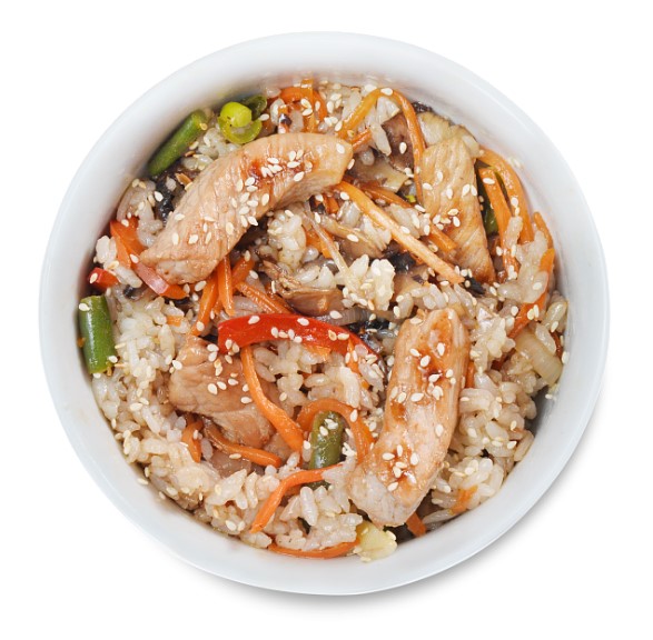 Рис со свининой в соусе терияки