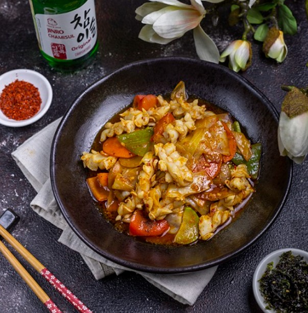 Кальмар с овощами 200г