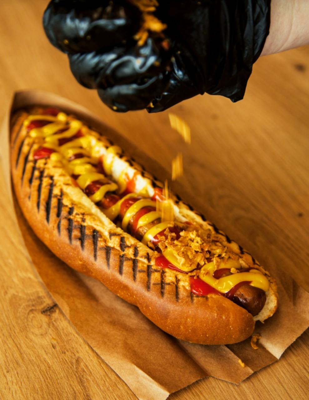 Хот-дог в булке двойной