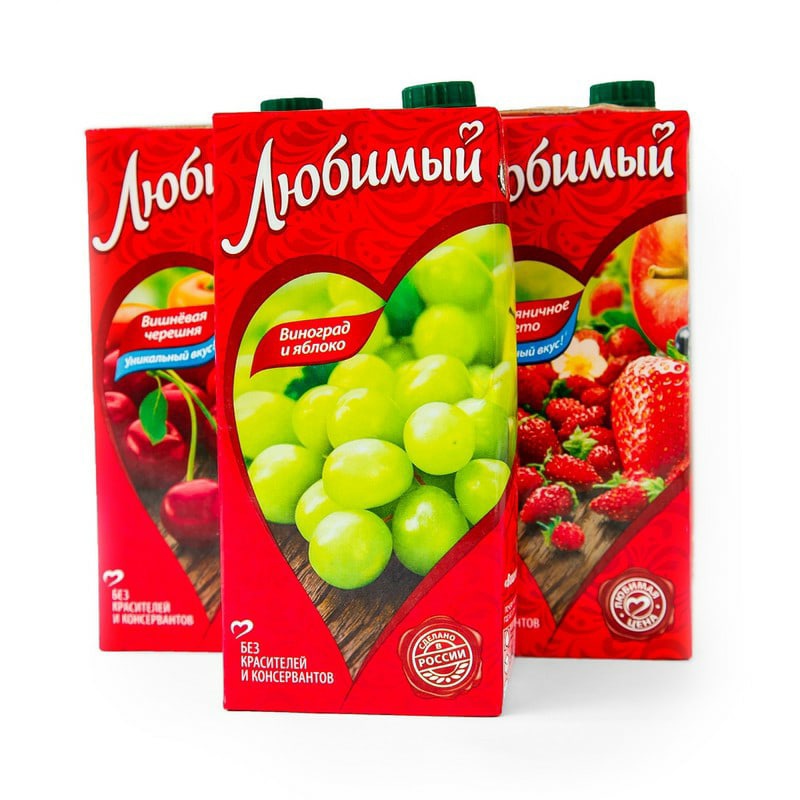 Сок любимый Яблоко 0,95л