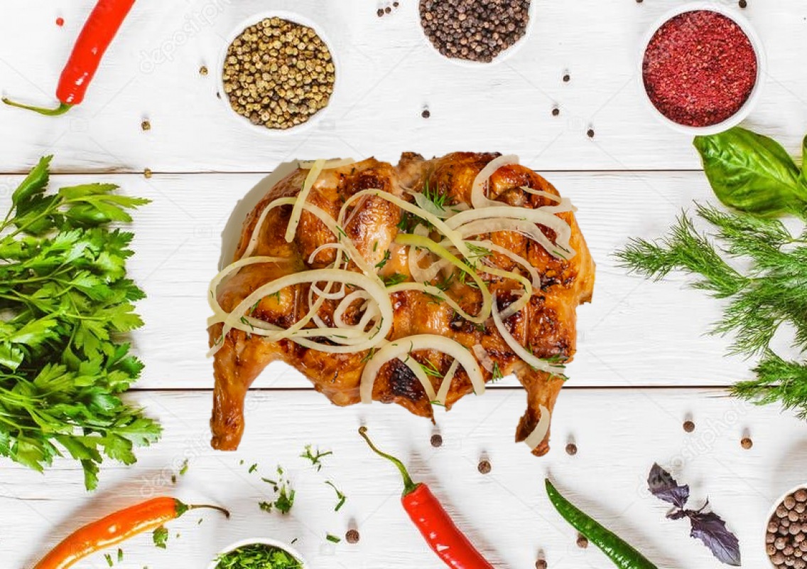 Цыпленок на мангале (корнишон)