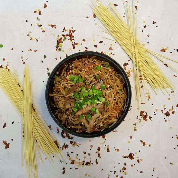 Вок со свининой терияки