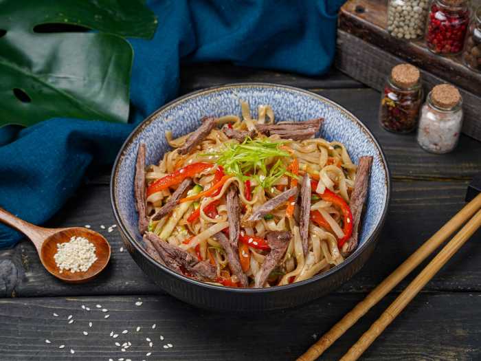 Удон с говядиной