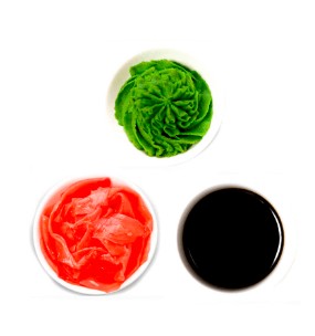 Набор соевый соус, имбирь, васаби