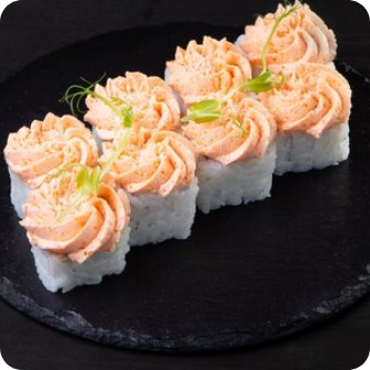 Лава с лососем терияки