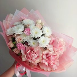 Букет в розовых тонах с французской розой