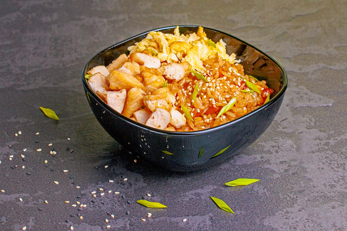 Тяхан с курицей