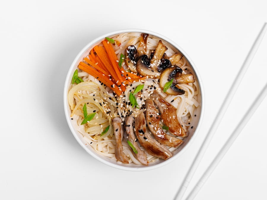 Свинина с грибами в перечном соусе