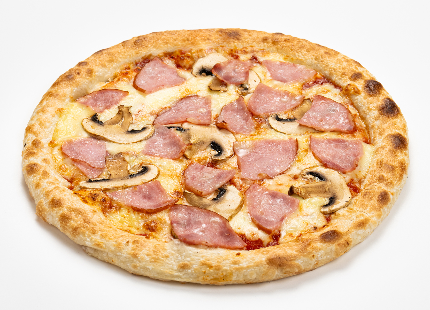 Пицца Ветчина и грибы 30 см Тонкое