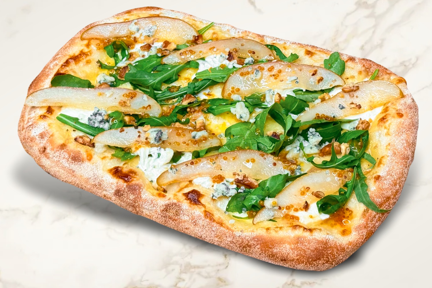 Римская пицца с грушей и 