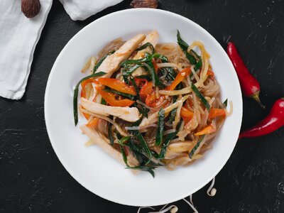 Лапша с курицей