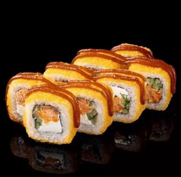 Темпура с жареным лососем