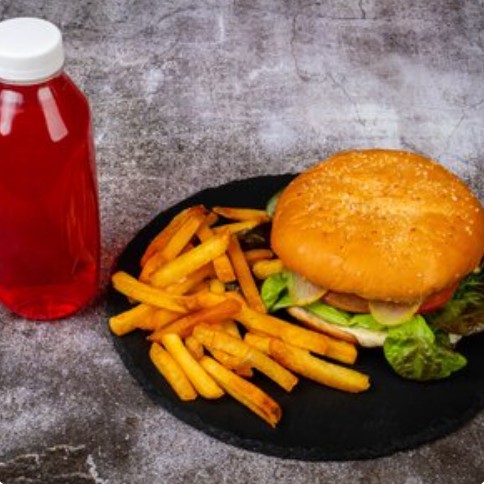 Бургер + картофель фри + морс