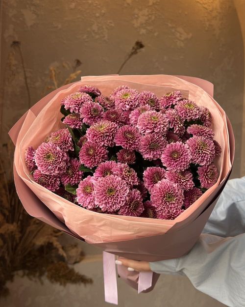 Букет из кустовых хризантем