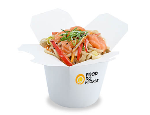 WOK с лососем