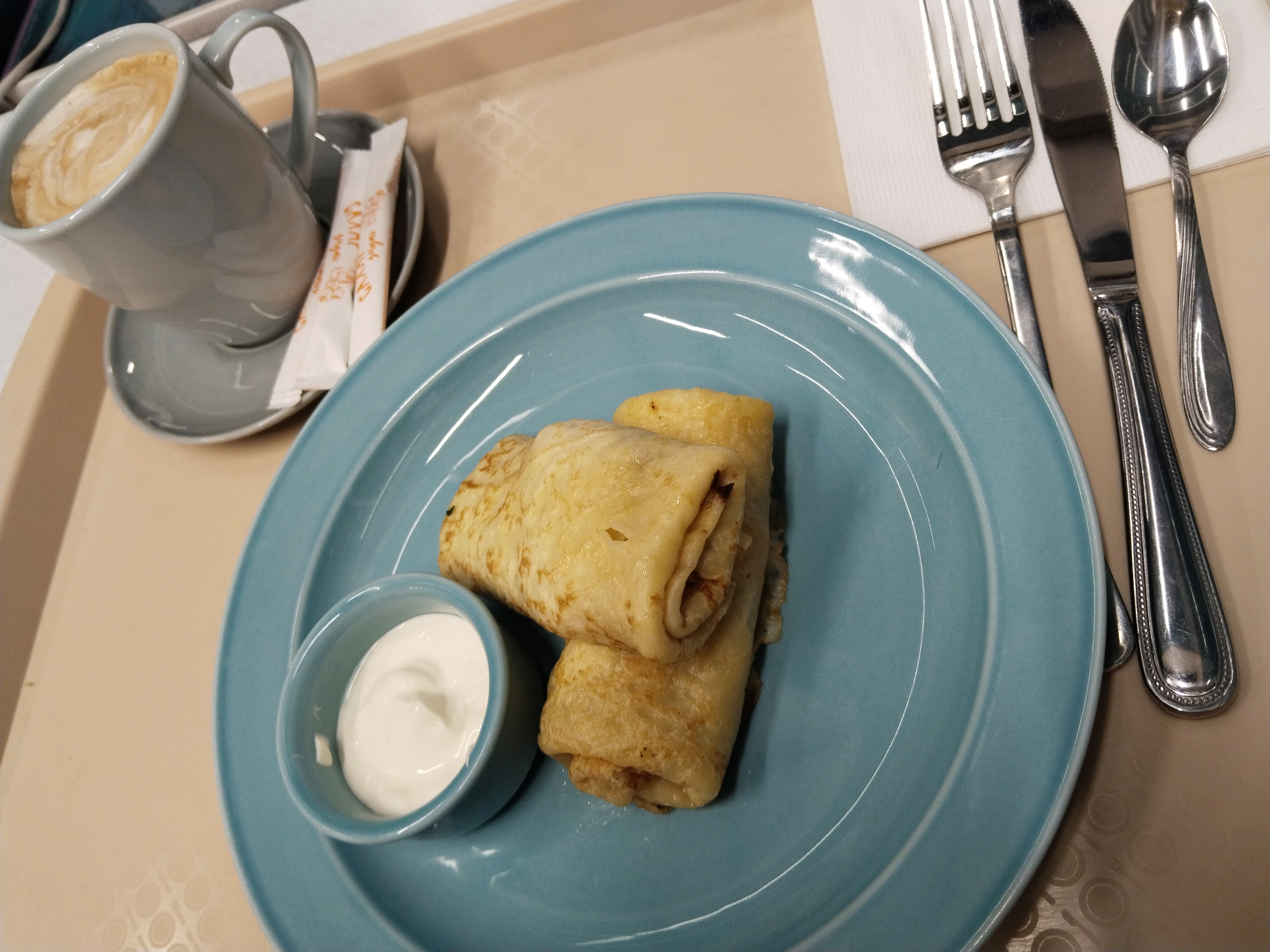 Блинчики с курицей и грибами