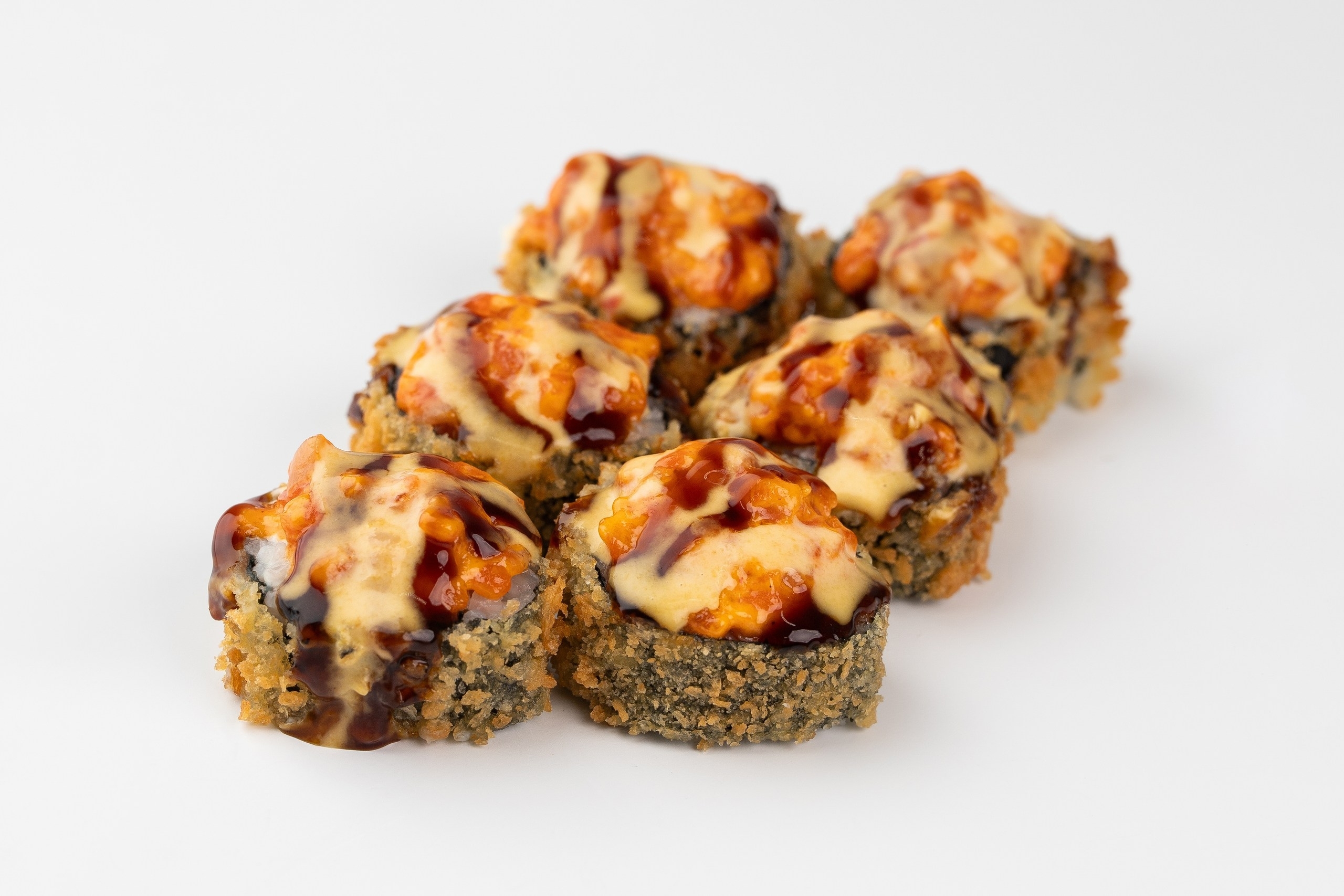 Темпура-ролл с шапочкой из лосося