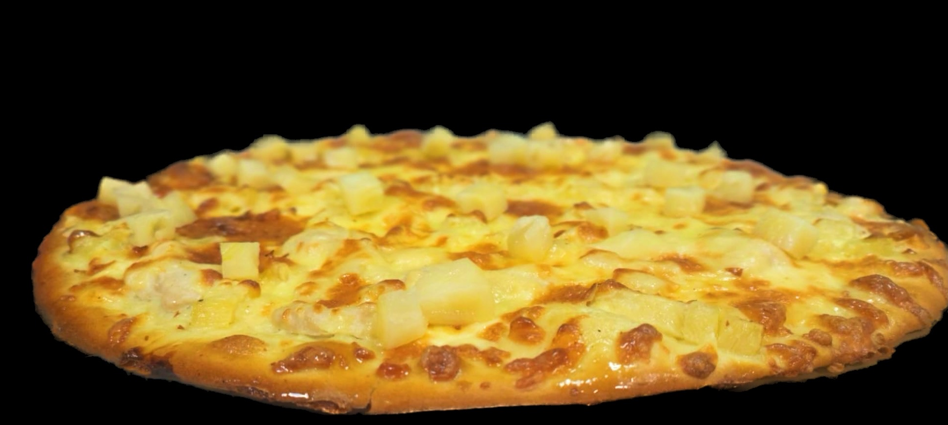Пицца с курицей и ананасами