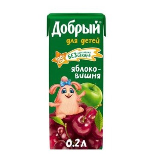 Сок Добрый Яблоко-вишня 0,2 л