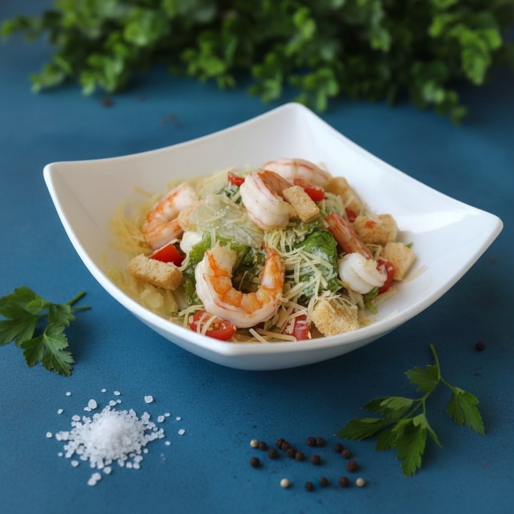 Цезарь с креветками 