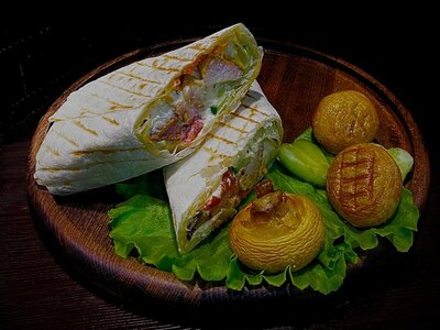 Шаурма грибная курица