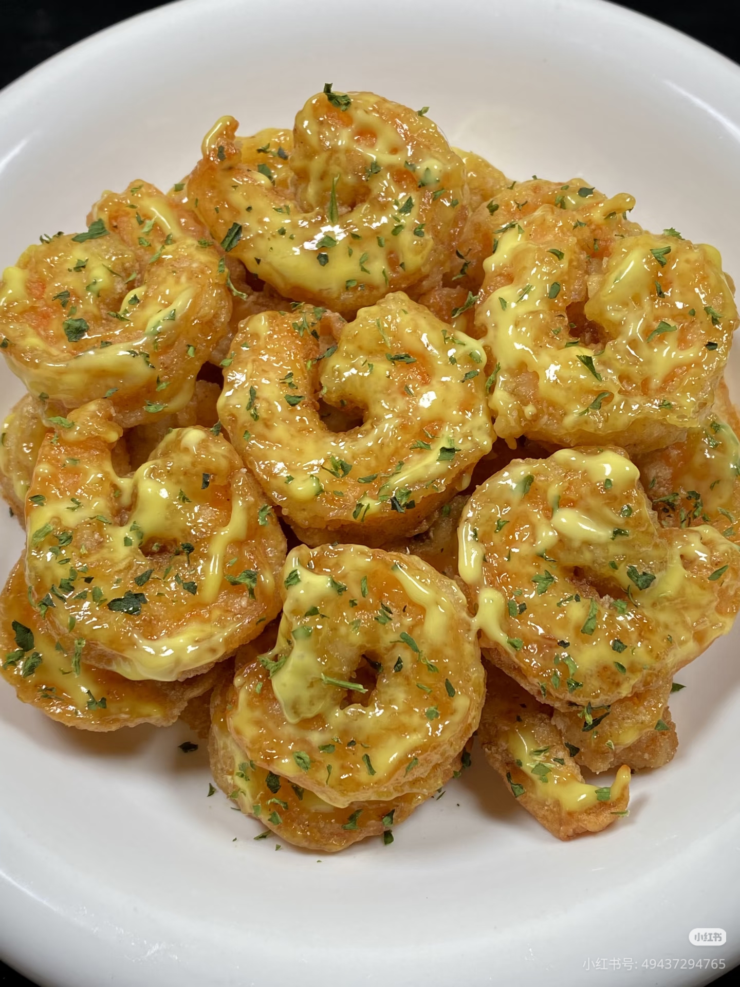 H-45 芥末虾球 Жареные креветки с васаби.