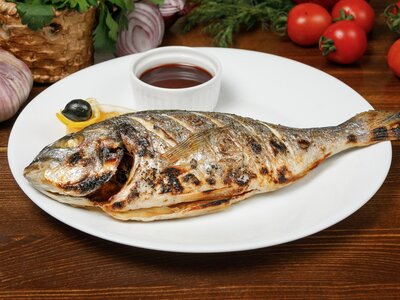 Дорадо жареная