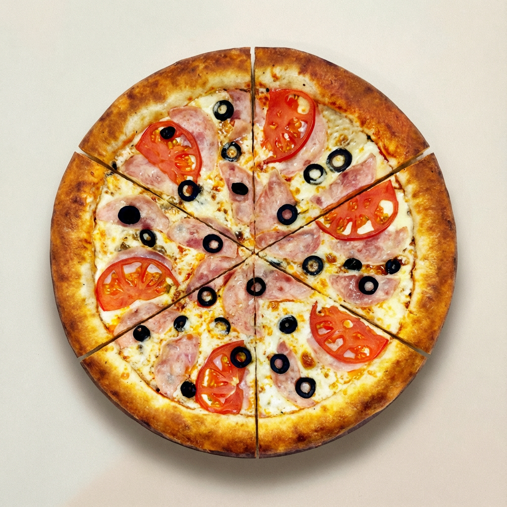 Ветчина грибы 25 см.