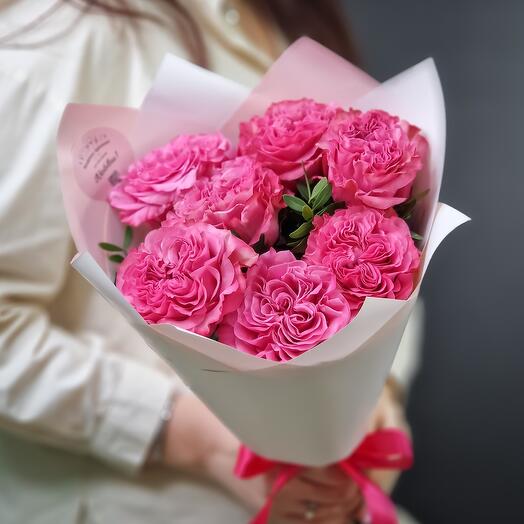 Букет из 7 Эквадорских роз Кантри Блюз