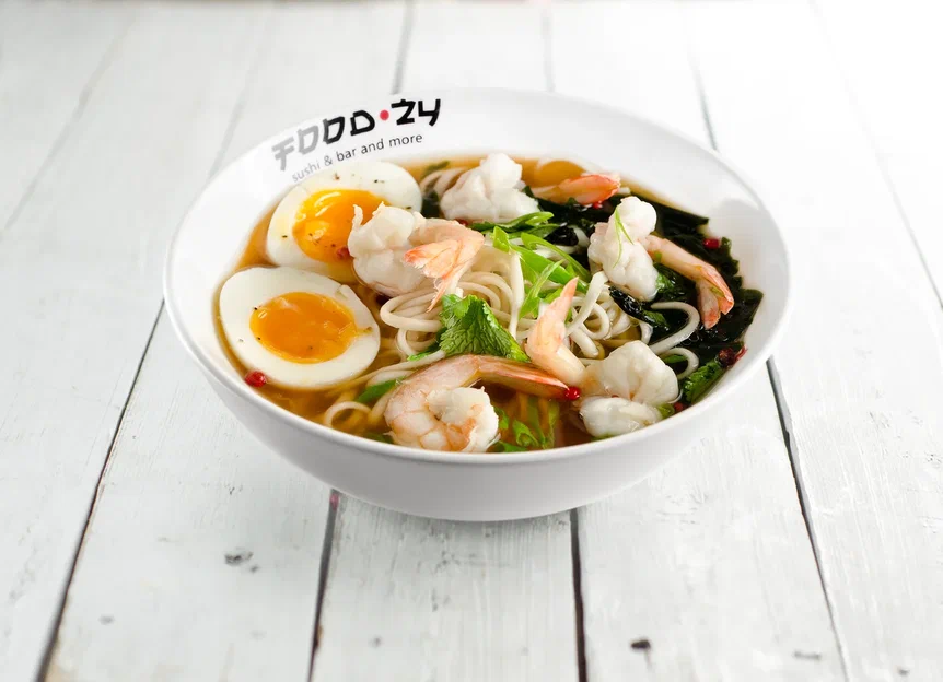 Рамен с Тигровыми креветками