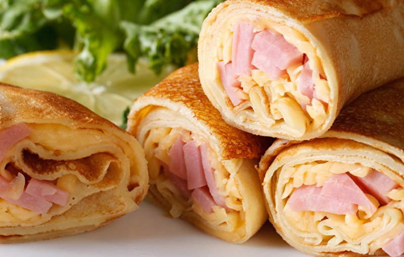 Блины с ветчиной и сыром 4 штуки 4 штуки