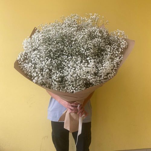 Букет гигант из белой гипсофилы