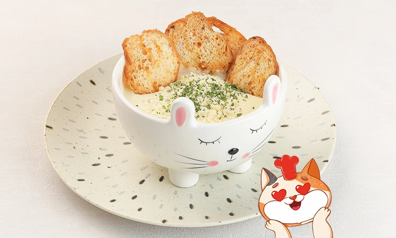 Сырный супчик c гренками