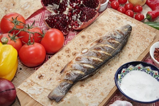 Сибас на мангале